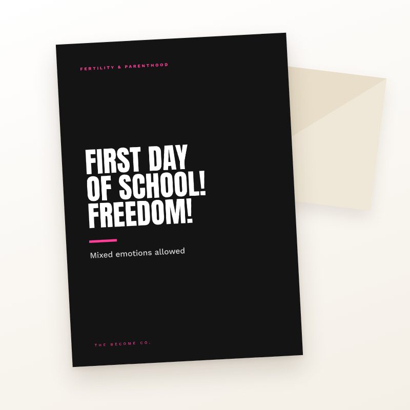 First Day of School! Freedom!