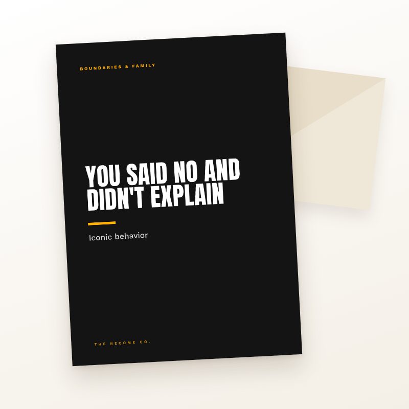 You Said No and Didn't Explain