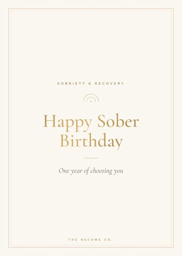 Happy Sober Birthday detail