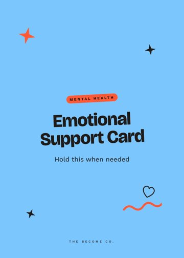 Emotional Support Card detail