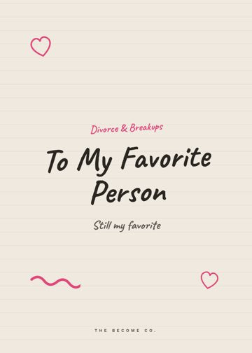 To My Favorite Person detail