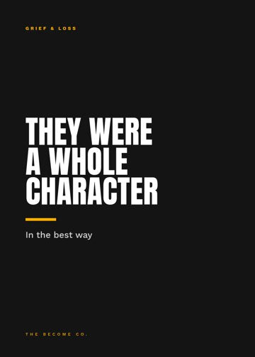 They Were a Whole Character detail