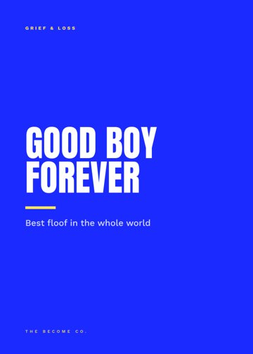 Good Boy Forever detail