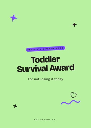 Toddler Survival Award detail