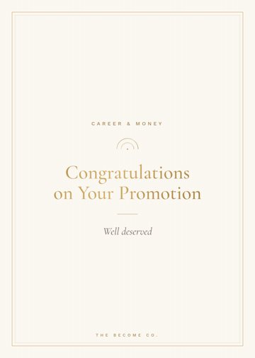 Congratulations on Your Promotion detail