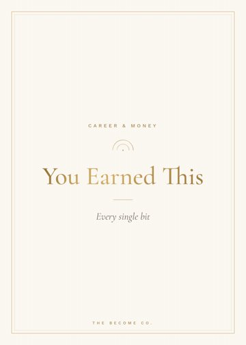 You Earned This detail