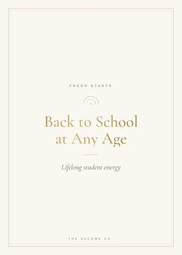 Back to School at Any Age detail