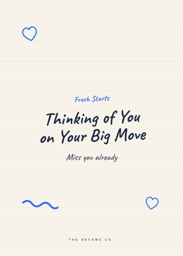 Thinking of You on Your Big Move detail