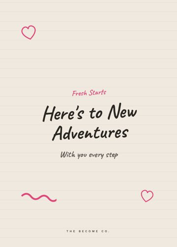 Here's to New Adventures detail