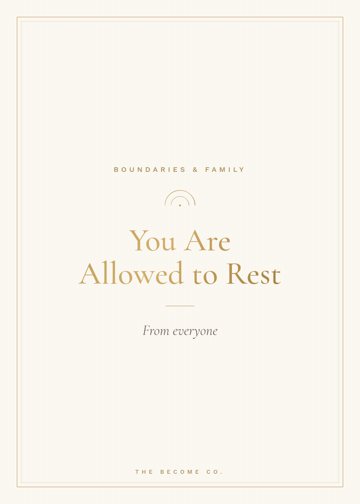 You Are Allowed to Rest detail