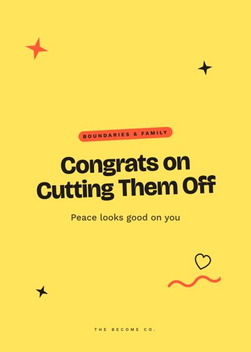 Congrats on Cutting Them Off detail