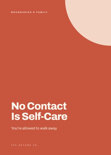 No Contact Is Self-Care detail