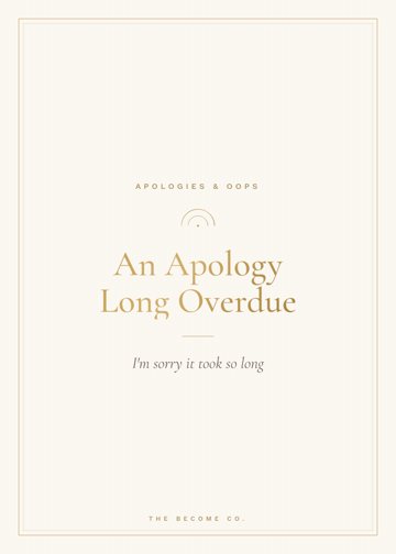 An Apology Long Overdue detail