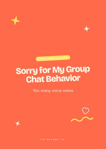 Sorry for My Group Chat Behavior detail