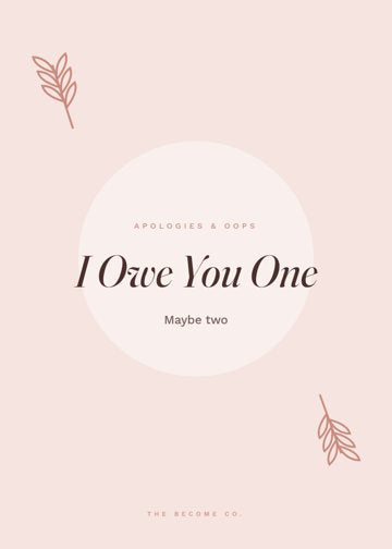 I Owe You One detail