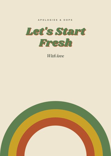 Let's Start Fresh detail