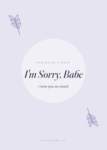 I'm Sorry, Babe detail