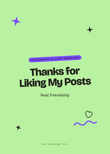Thanks for Liking My Posts detail