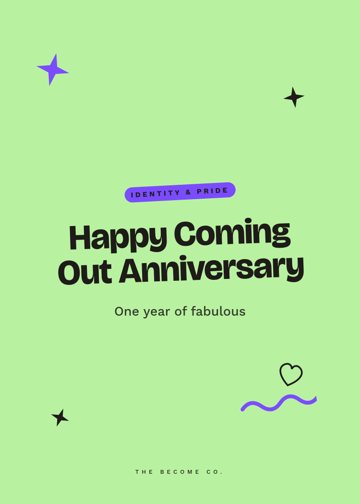 Happy Coming Out Anniversary detail