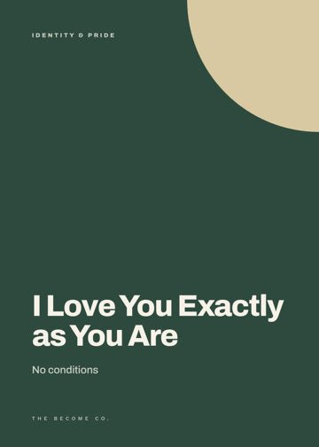 I Love You Exactly as You Are detail