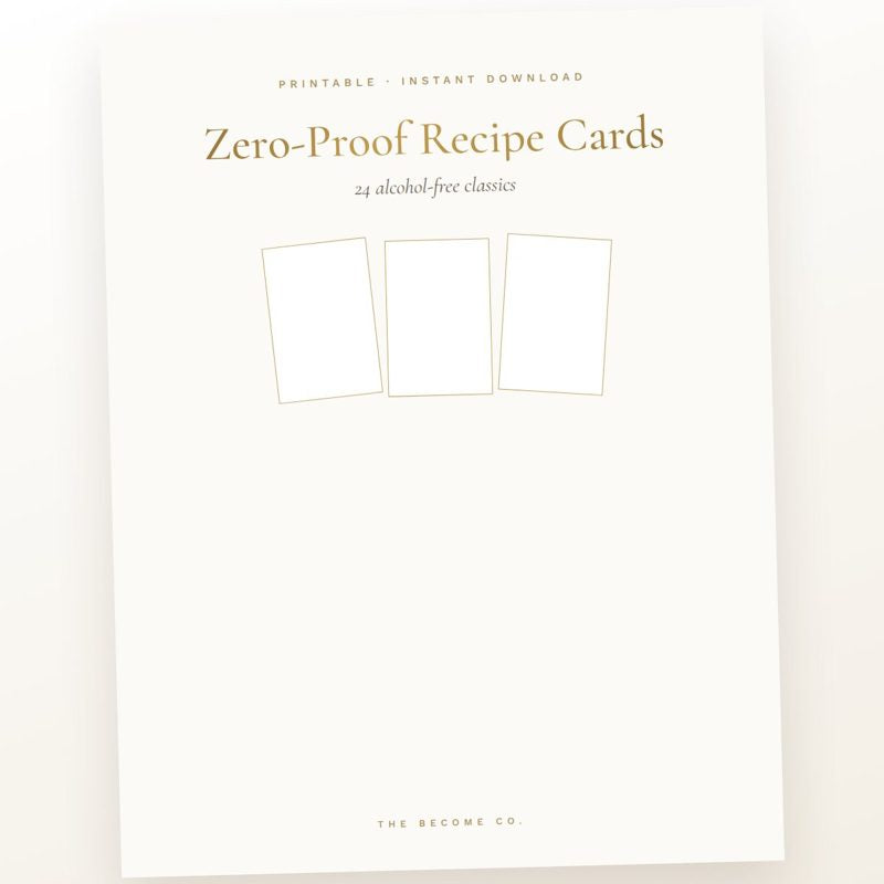 Zero-Proof Recipe Cards