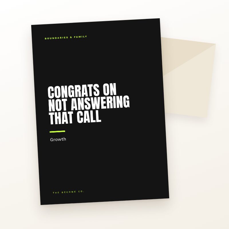 Congrats on Not Answering That Call