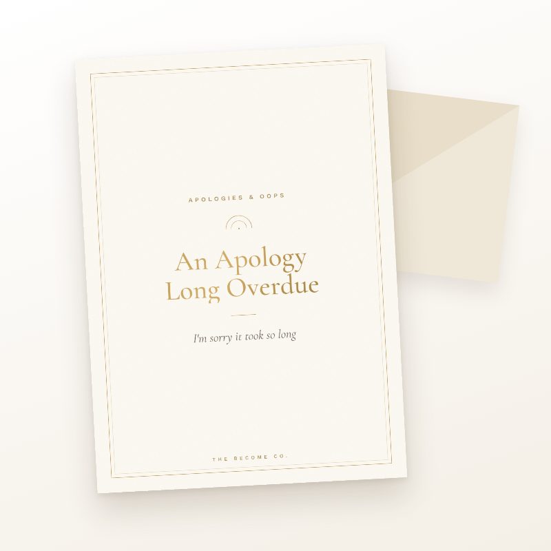 An Apology Long Overdue