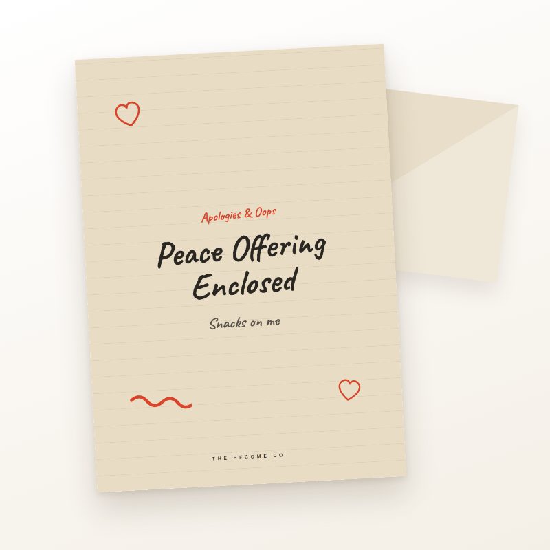 Peace Offering Enclosed