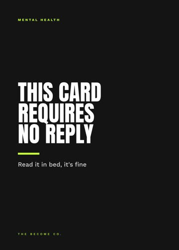 This Card Requires No Reply detail