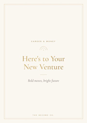Here's to Your New Venture detail