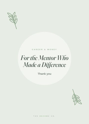 For the Mentor Who Made a Difference detail