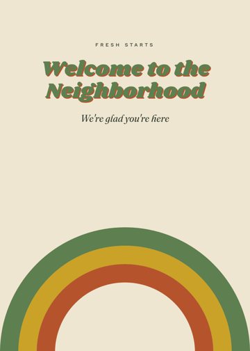 Welcome to the Neighborhood detail