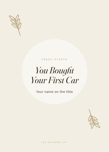 You Bought Your First Car detail