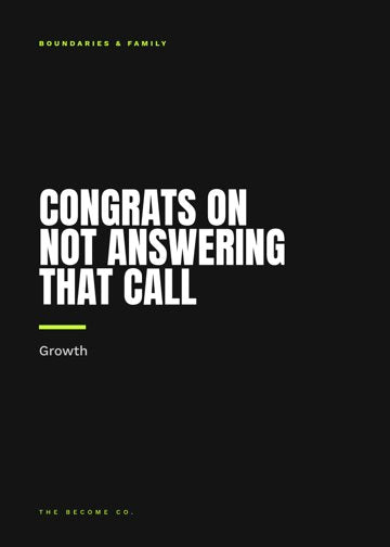 Congrats on Not Answering That Call detail