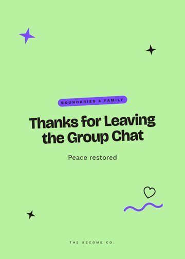 Thanks for Leaving the Group Chat detail
