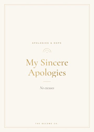 My Sincere Apologies detail