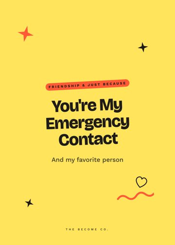 You're My Emergency Contact detail