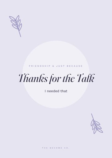 Thanks for the Talk detail