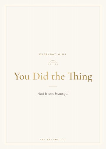 You Did the Thing detail