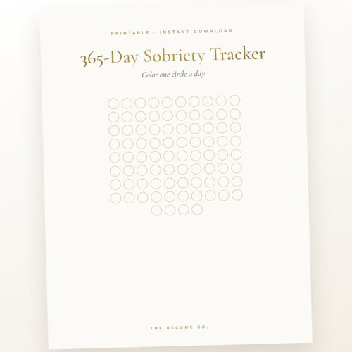 365-Day Sobriety Tracker