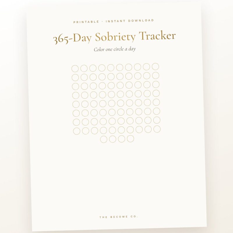 365-Day Sobriety Tracker