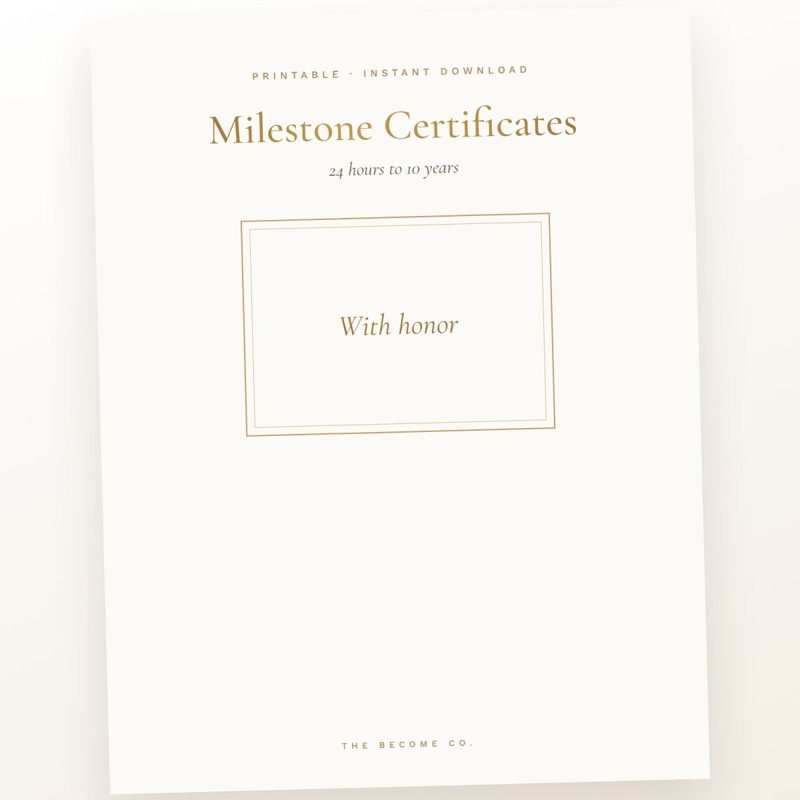 Milestone Certificates