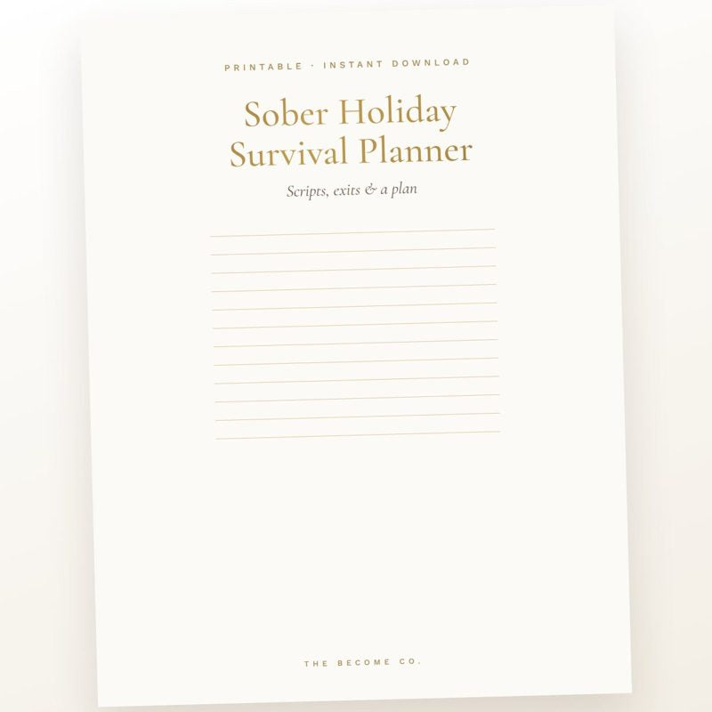 Sober Holiday Survival Planner