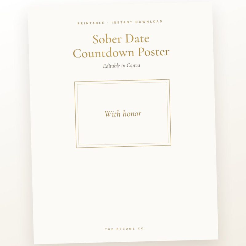 Sober Date Countdown Poster